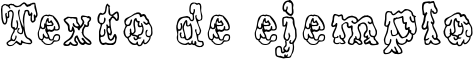 Image preview of font Coulures
