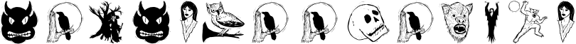 Image preview of font HalloweenTwo