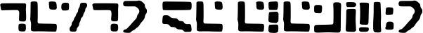 Image preview of font Standard Galactic Alphabet